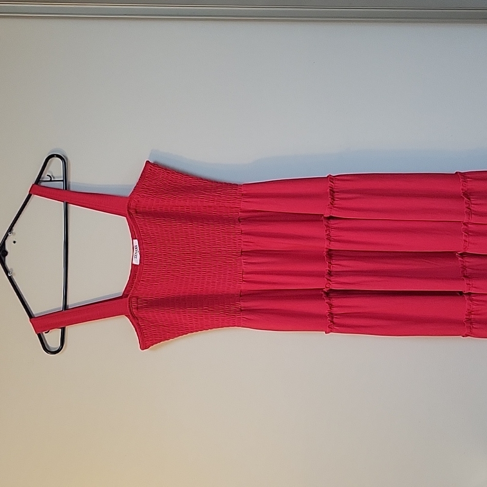 Zenana Ruched Maxi Ruffle Sundress